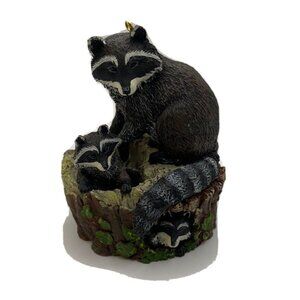 VTG Hallmark Christmas Ornament #3 By Mark Newman Majestic Wilderness Raccoons